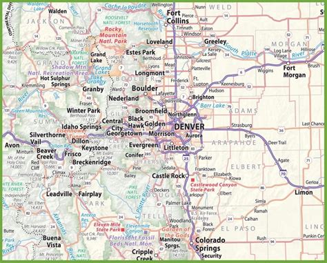Denver Area Map .